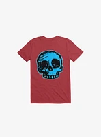 Blue Skull Red T-Shirt