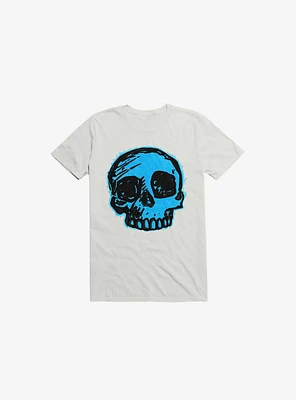 Blue Skull White T-Shirt