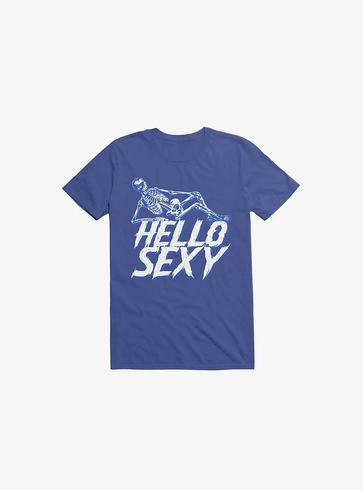 Hello Sexy Skeleton Royal Blue T-Shirt