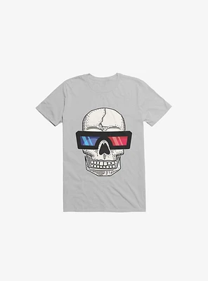 Happy Skull Living Life 3D Ice Grey T-Shirt