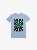 Pile Of Bones Skull Light Blue T-Shirt