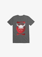 White Trippy Viking Helmet Smears Asphalt Grey T-Shirt