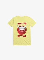 White Trippy Viking Helmet Smears Corn Silk Yellow T-Shirt