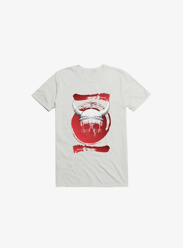 White Trippy Viking Helmet Smears T-Shirt
