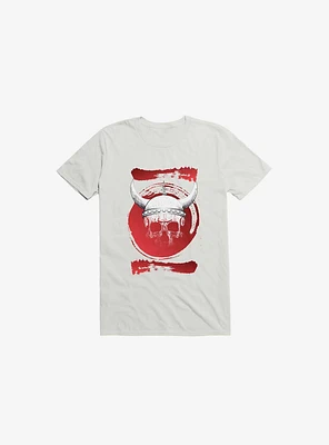 White Trippy Viking Helmet Smears T-Shirt