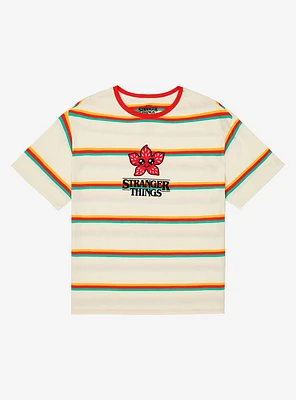 Stranger Things Chibi Demogorgon Striped Women’s T-Shirt - BoxLunch Exclusive