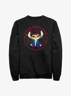 Disney Lilo And Stitch Ohana Means Family Rainbow Pride Sweatshirt