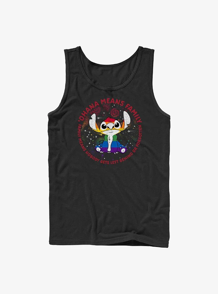 Disney Lilo And Stitch Ohana Means Family Rainbow Pride Tank Top