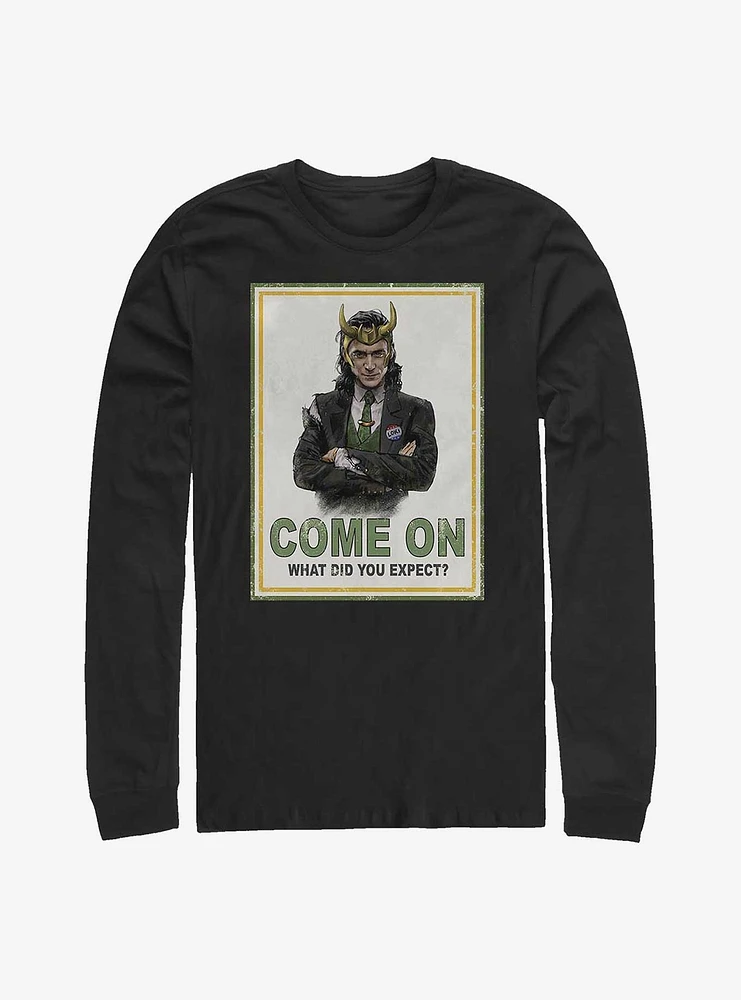 Marvel Loki President Poster Long-Sleeve T-Shirt