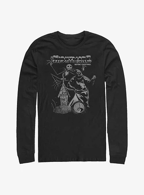 Disney The Nightmare Before Christmas Vintage Poster Long-Sleeve T-Shirt