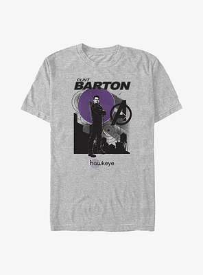 Marvel Hawkeye Red Moon Skyline T-Shirt