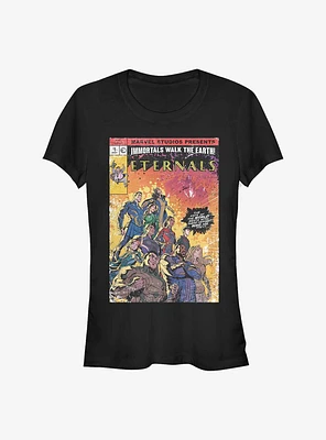 Marvel Eternals Vintage Style Comic Cover Girls T-Shirt