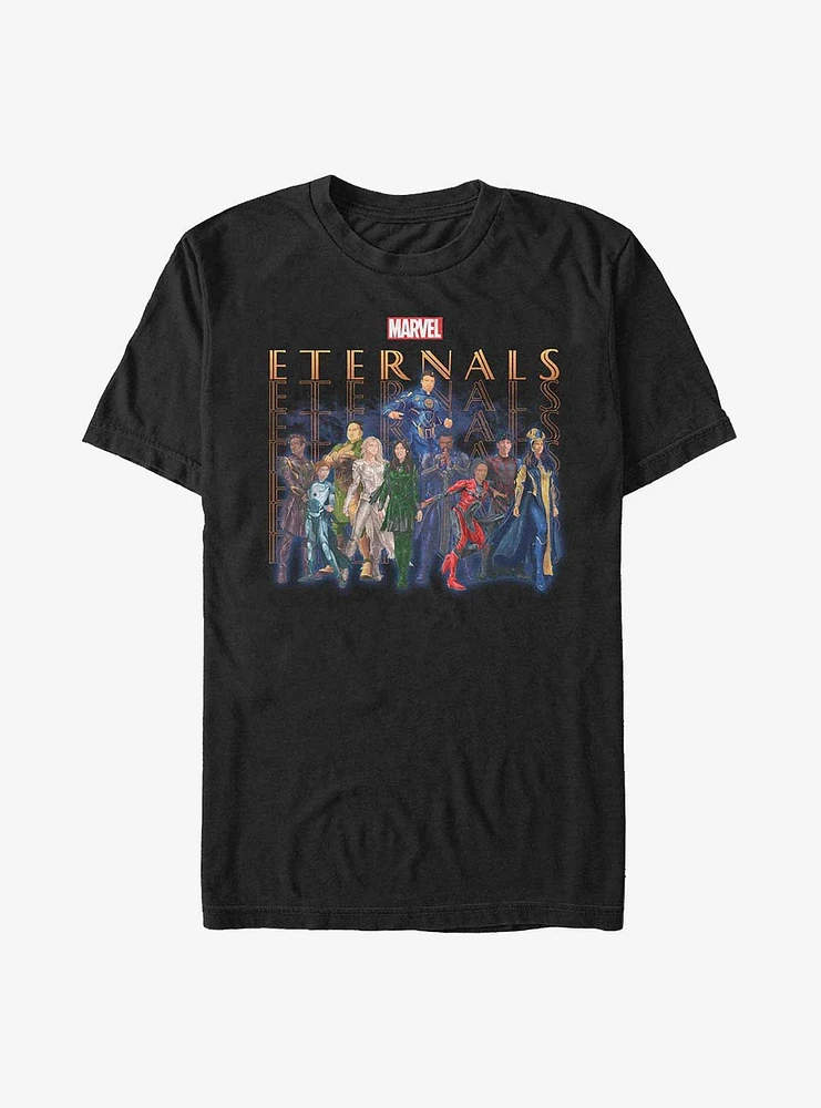 Marvel Eternals Group Repeating T-Shirt