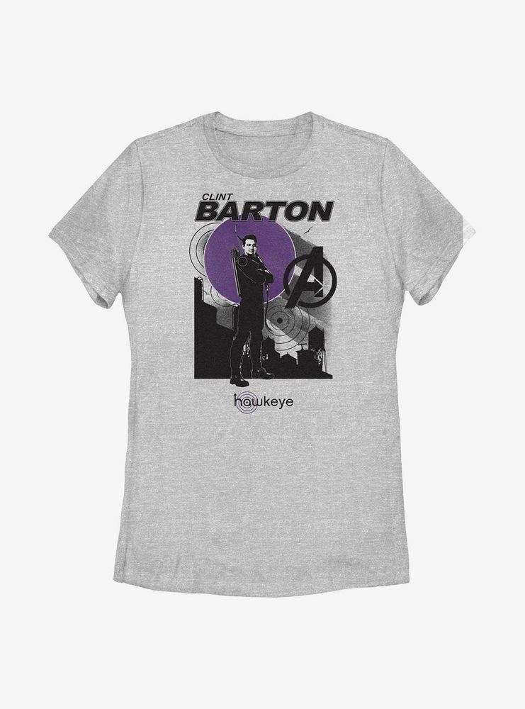 Marvel Hawkeye Moon Skyline Womens T-Shirt