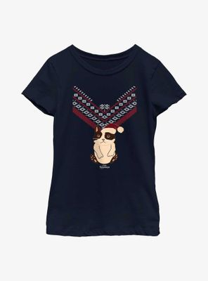 Marvel Hawkeye Cat Sweater Pattern Youth Girls T-Shirt