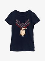 Marvel Hawkeye Cat Sweater Pattern Youth Girls T-Shirt