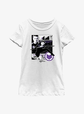 Marvel Hawkeye Graphic Panels Youth Girls T-Shirt