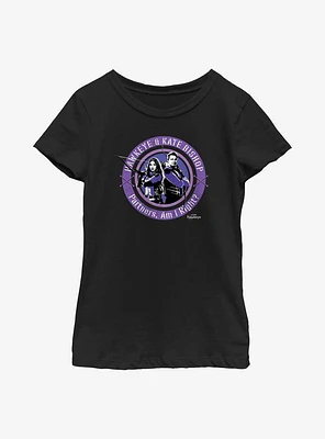 Marvel Hawkeye Kate Stamp Youth Girls T-Shirt