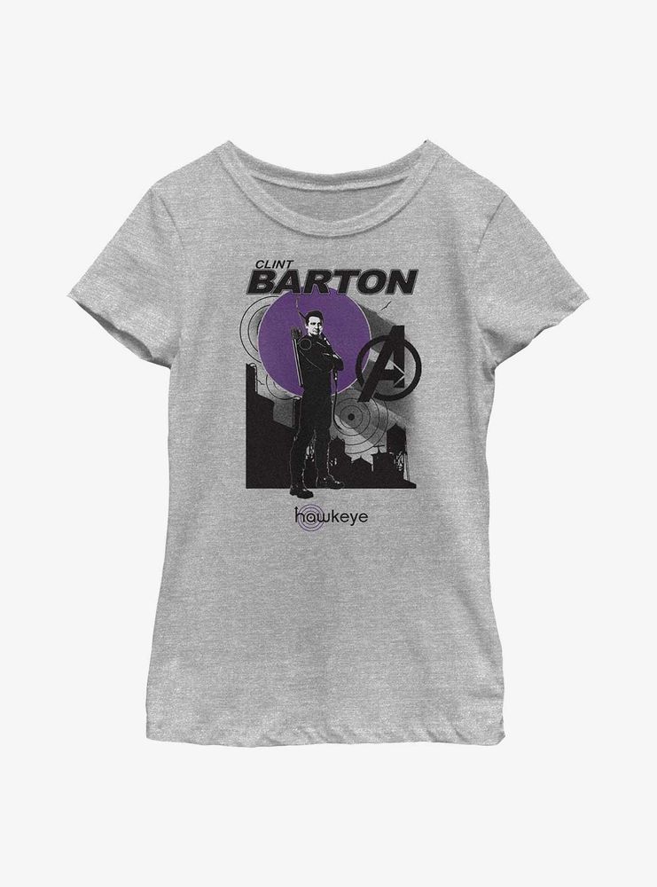 Marvel Hawkeye Moon Skyline Youth Girls T-Shirt