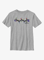 Marvel Hawkeye Arrow Christmas Lights Logo Youth T-Shirt
