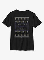 Marvel Hawkeye Christmas Sweater Pattern Youth T-Shirt
