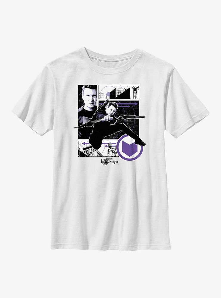 Marvel Hawkeye Graphic Panels Youth T-Shirt