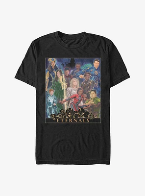 Marvel The Eternals Gold Frame Poster T-Shirt