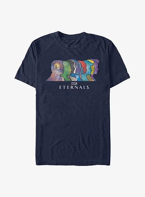 Marvel The Eternals Silhouette Head Lineup T-Shirt