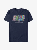 Marvel The Eternals Silhouette Head Lineup T-Shirt