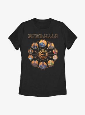 Marvel The Eternals Circular Gold Heroes Womens T-Shirt