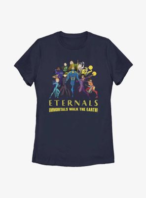 Marvel The Eternals Cartoon Group Shot Womens T-Shirt