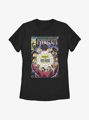 Marvel The Eternals Old-School Comic Book Cover Womens T-Shirt