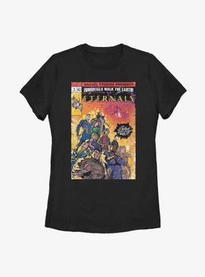Marvel The Eternals Vintage Style Comic Book Cover Womens T-Shirt