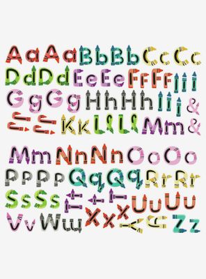 A To Z Crayon Alphabet Peel & Stick Wall Decals