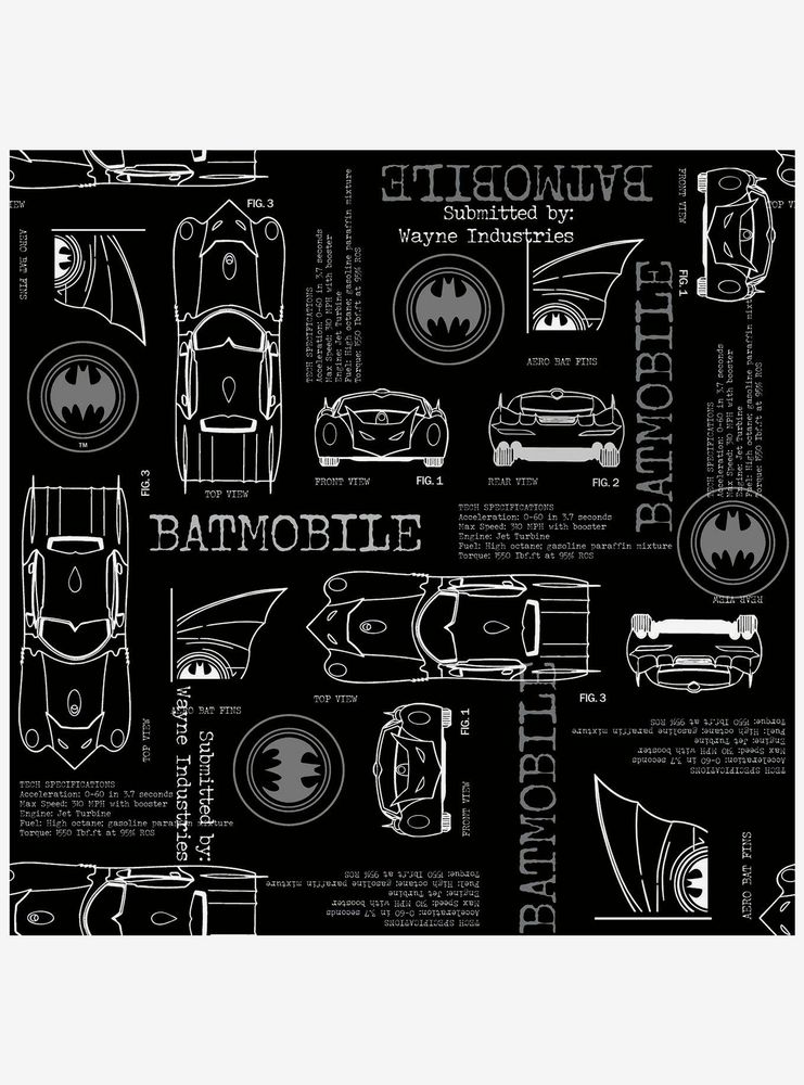 DC Comics Batman Batmobile Peel & Stick Wallpaper