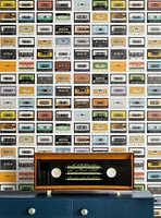 Retro Cassette Peel & Stick Wallpaper