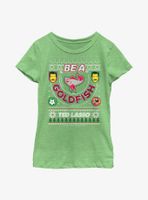 Ted Lasso Be A Goldfish Ugly Sweater Youth Girls T-Shirt