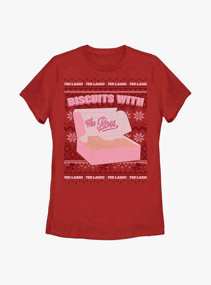 Ted Lasso Biscuits Ugly Sweater Womens T-Shirt