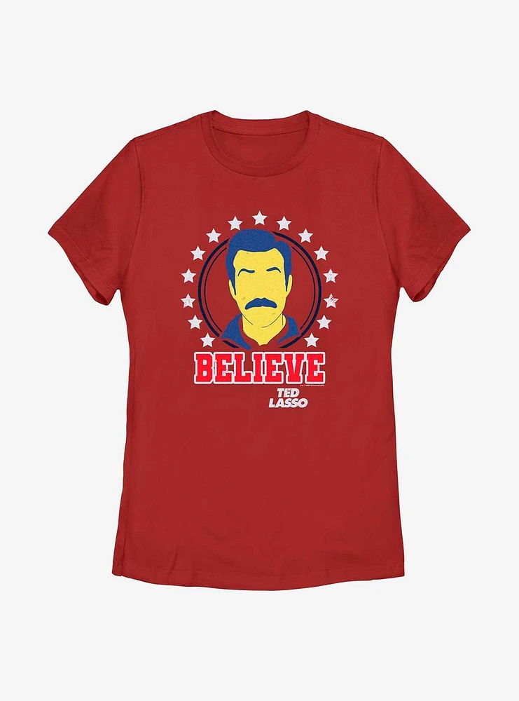 Ted Lasso Believe Stars Womens T-Shirt