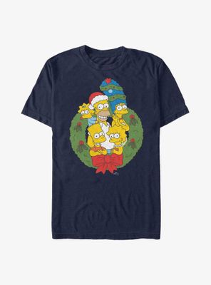The Simpsons Family Holiday Wreath T-Shirt