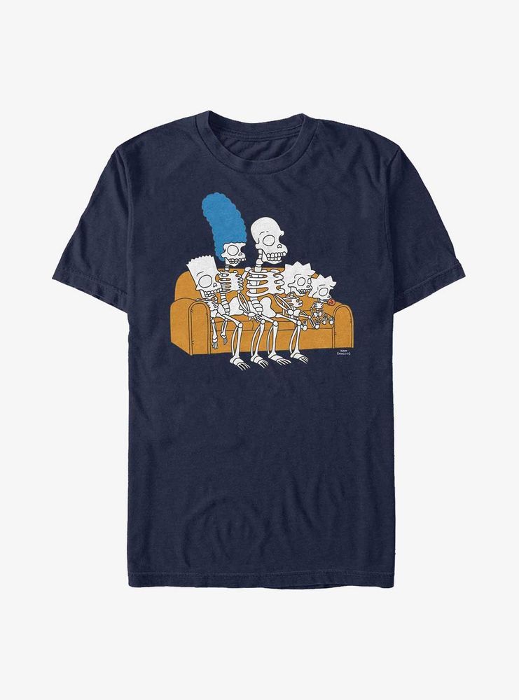 The Simpsons Skeleton Family Couch T-Shirt