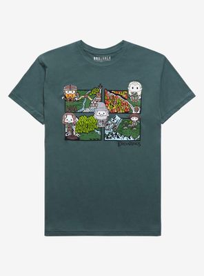 the Lord of Rings Chibi Character Locations T-Shirt - BoxLunch Exclusive