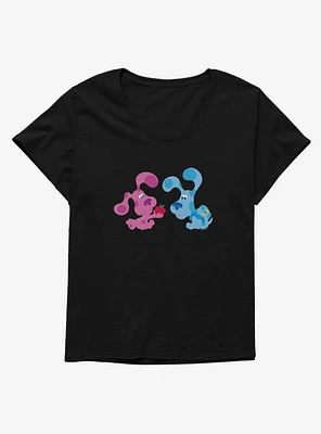 Blue's Clues Magenta And Blue Apple Girls T-Shirt Plus
