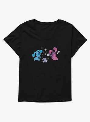 Blue's Clues Magenta And Slipper Soap Playful Bubbles Girls T-Shirt Plus