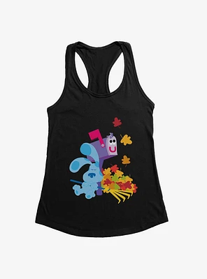 Blue's Clues Mailbox And Blue Autumn Leaves Girls Tank