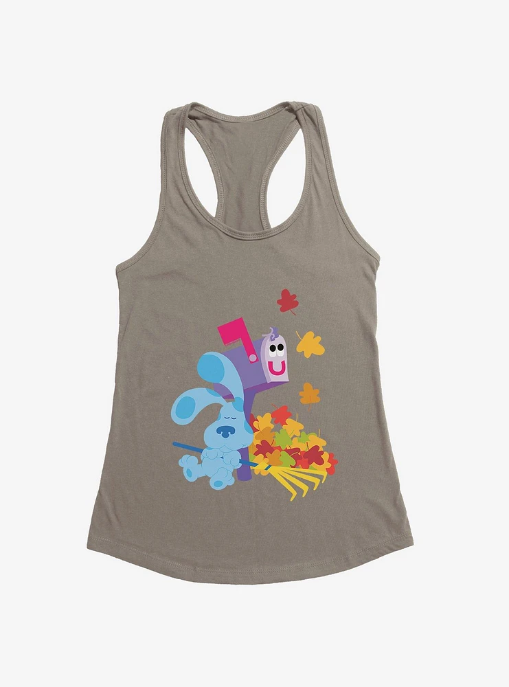 Blue's Clues Mailbox And Blue Autumn Leaves Girls Tank