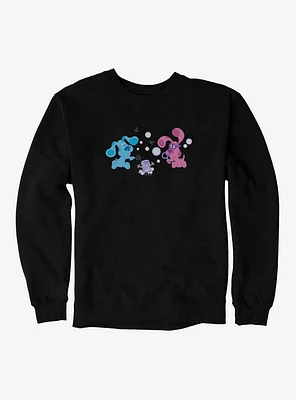 Blue's Clues Magenta And Slippery Soap Playful Bubbles Sweatshirt