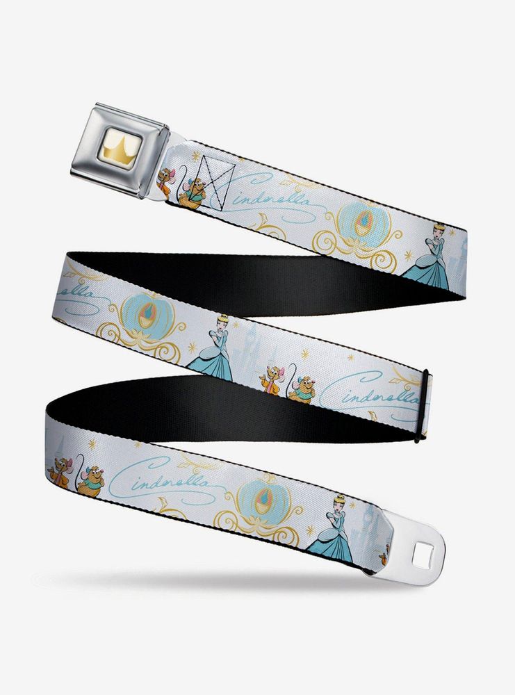 Disney Cinderella Pumpkin Coach And Mice Youth Seatbelt Belt