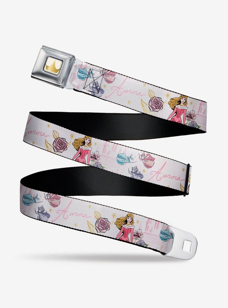 Disney Sleeping Beauty Aurora And Fairy Godmothers Youth Seatbelt Belt