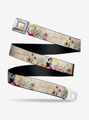 Disney Snow White Flowers Youth Seatbelt Belt